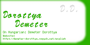 dorottya demeter business card